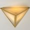 Triangle Wall Lights in White Glass and Brass from Glashütte Limburg, 1970s, Image 10