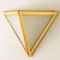 Triangle Wall Lights in White Glass and Brass from Glashütte Limburg, 1970s 7