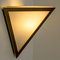 Triangle Wall Lights in White Glass and Brass from Glashütte Limburg, 1970s 11