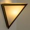 Triangle Wall Lights in White Glass and Brass from Glashütte Limburg, 1970s, Image 11