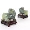 Chinese Lions Figures in Jade, Set of 2 4