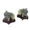 Chinese Lions Figures in Jade, Set of 2 1