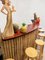 Mueble bar Tiki vintage de bambú. Juego de 7, Imagen 2