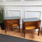 Mid-Century Italian Art Deco Nightstands in Walnut with Glass Top, Set of 2 8