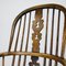 Antique English Elmwood Chair with High Back 11