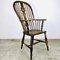Antiker englischer Stuhl aus Ulmenholz mit hoher Rückenlehne 1
