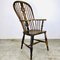 Antique English Elmwood Chair with High Back 1