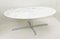 Mid-Century Oval Dining Table with Marble Top and Chromed Metal Feet from Knoll 3