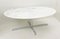 Mid-Century Oval Dining Table with Marble Top and Chromed Metal Feet from Knoll, Image 3