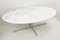 Mid-Century Oval Dining Table with Marble Top and Chromed Metal Feet from Knoll 4