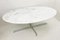 Mid-Century Oval Dining Table with Marble Top and Chromed Metal Feet from Knoll, Image 4