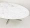 Mid-Century Oval Dining Table with Marble Top and Chromed Metal Feet from Knoll 2