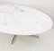 Mid-Century Oval Dining Table with Marble Top and Chromed Metal Feet from Knoll, Image 2