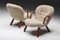 Sheepskin Arctander Clam Chair by Philip Arctander, Denmark, 1944 2