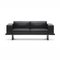 Refolo Modulares Sofa aus Holz & Schwarzem Leder von Charlotte Perriand für Cassina 3