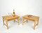 Bamboo, Rattan and Wood Coffee Tables, Italy, 1980s, Set of 2, Image 7