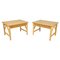 Tavolini da caffè in bambù, vimini e legno, Italia, anni '80, set di 2, Immagine 1