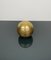 Posacenere sferico in ottone di Tommaso Barbi, Italia, anni '70, Immagine 4