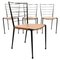 Mid-Century Steel and Leather Ladderax Dining Chairs by Robert Heal, Set of 4, Image 1