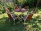 Danish Tubular Steel Teak Garden Table & Chairs from Daneline, 1960s, Set of 7, Image 7