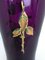 Art Nouveau Purple Vase with Enameled Floral Decor, Image 6