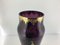 Vase Art Nouveau Violet avec Décor Floral Émaillé 7