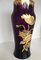 Vase Art Nouveau Violet avec Décor Floral Émaillé 2