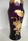 Vaso Art Nouveau viola con decorazioni floreali smaltate, Immagine 2