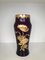 Art Nouveau Purple Vase with Enameled Floral Decor 1