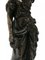 Antike neoklassizistische Frauenfigur aus Bronze auf Marmorsockel 11