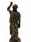 Antike neoklassizistische Frauenfigur aus Bronze auf Marmorsockel 7