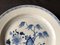 Assiette Antique en Porcelaine avec Motif Floral Bleu et Blanc 10