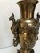 Antique Chinese Vases in Bronze with Floral Decor and Chimere, Set of 2, Image 6