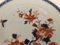 Antiker Porzellanteller mit Rotem und Blauem Blumenmuster 8