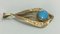 Pendant in Gold with Turquoise Blue Stone 12