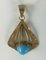 Pendant in Gold with Turquoise Blue Stone 7