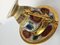 Taza Louis Philippe antigua pequeña de porcelana y oro, Imagen 6