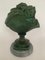 Buste Le Baiser d'Oudon en Bronze avec Patine Verte 4