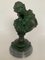 Le Baiser d'Oudon Bust in Bronze with Green Patina 3