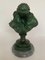 Buste Le Baiser d'Oudon en Bronze avec Patine Verte 2