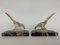 Art Deco Pheasants Bookends in Silver Metal with Marble Carrier, 1930, Set of 2, Image 2