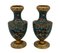 Vasi Cloisonne antichi in bronzo, set di 2, Immagine 1