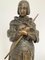Statue Jeanne d'Arc en Bronze avec Fines Sculptures en Marbre 2