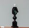 Italian Hand Carved Black Horse Head Alabaster Table Lamp, 1970s 2