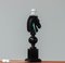 Lámpara de mesa italiana con cabeza de caballo negra tallada a mano, años 70, Imagen 2