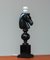 Italian Hand Carved Black Horse Head Alabaster Table Lamp, 1970s 5