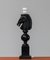 Italian Hand Carved Black Horse Head Alabaster Table Lamp, 1970s, Image 8