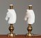 Italian White Horse Head Alabaster Table Lamps, 1970s, Set of 2 8