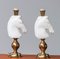 Italian White Horse Head Alabaster Table Lamps, 1970s, Set of 2 2