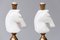 Lámparas de mesa italianas con cabezas de caballo blancas, años 70. Juego de 2, Imagen 9